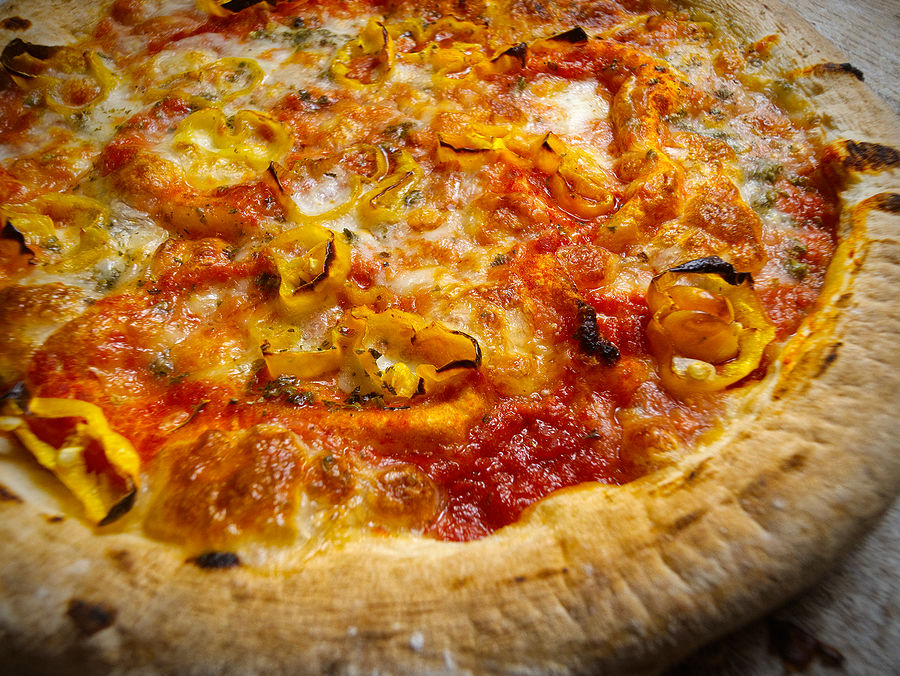 Pepperoncini chilli on pizza