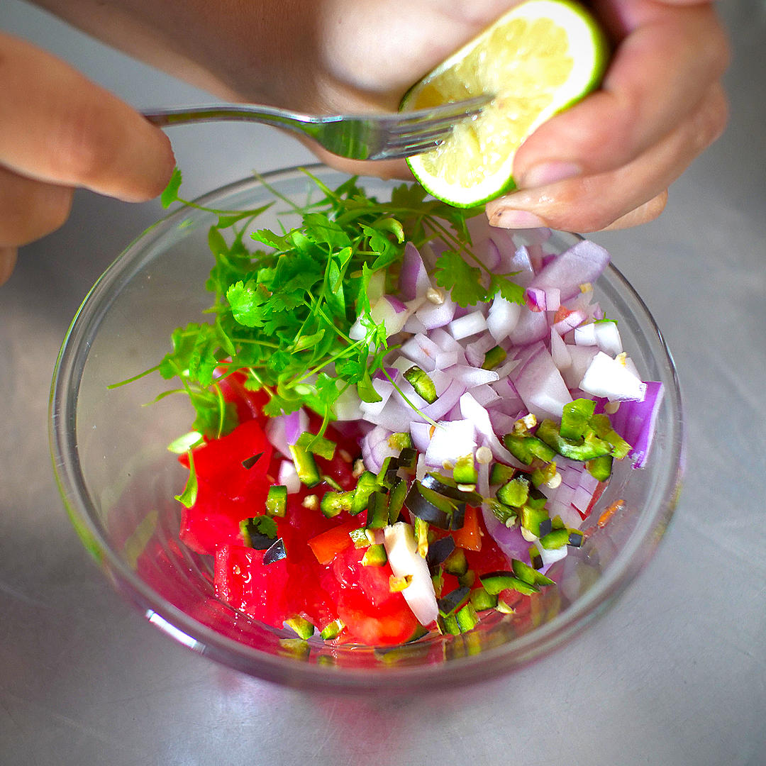 World of Chillies fresh pico de gallo with lime, tomato, onion and green chilli