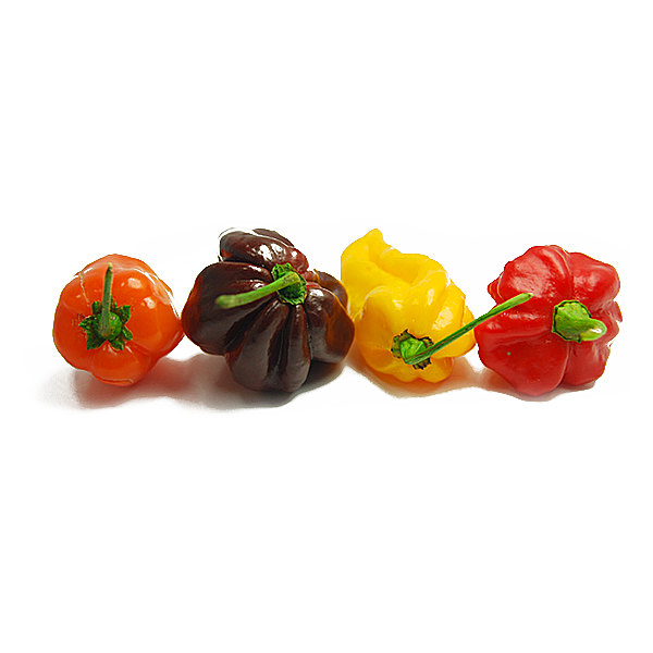 mixed habanero chillies