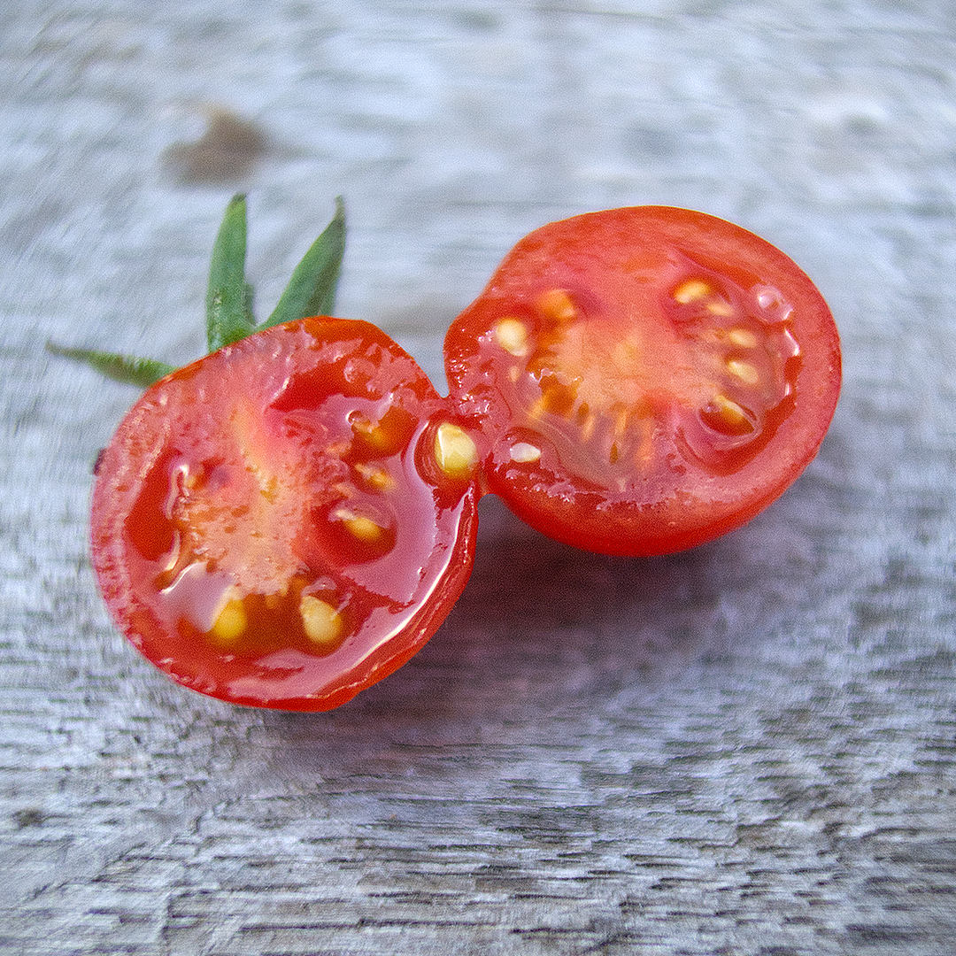 world of chillies sweet million tomato cut open showing flesh and seeds